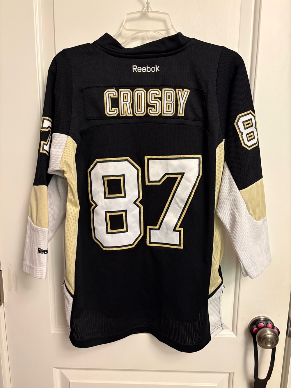 Sidney Crosby 87 Pittsburgh Penguins Home Ice Hockey Jersey Youth Size L/XL